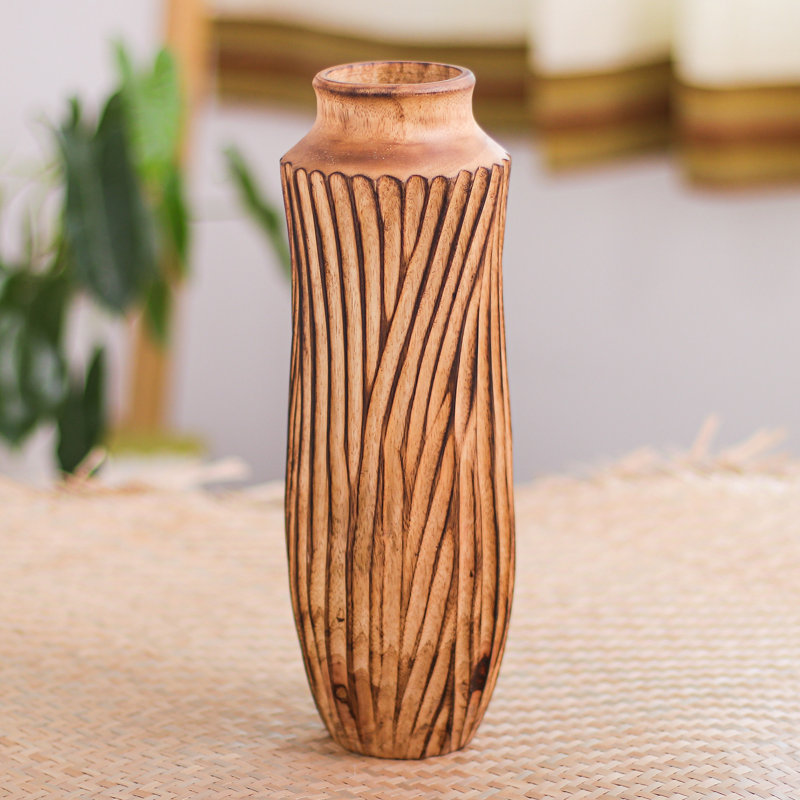 Handmade Solid Wood Table Vase