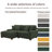 2 - Piece Upholstered Green Corduroy Modular Sectional Sofa with Pillow Back and Solid Wood Legs-1947813341-2011520428