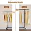  Heavy Duty Clothes Rail 238kg (525lbs) Capacity, Extendable Hanging Rack with Lockable Wheels & Shelves, Space Saving for Bedroom, Apartment, Laundry Room,Silver-118671650