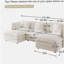 Canapé modulaire en U avec repose-pieds réversible, canapé d'angle convertible 5 places avec 2 repose-pieds, canapé moderne minimaliste et canapé pour le salon, blanc