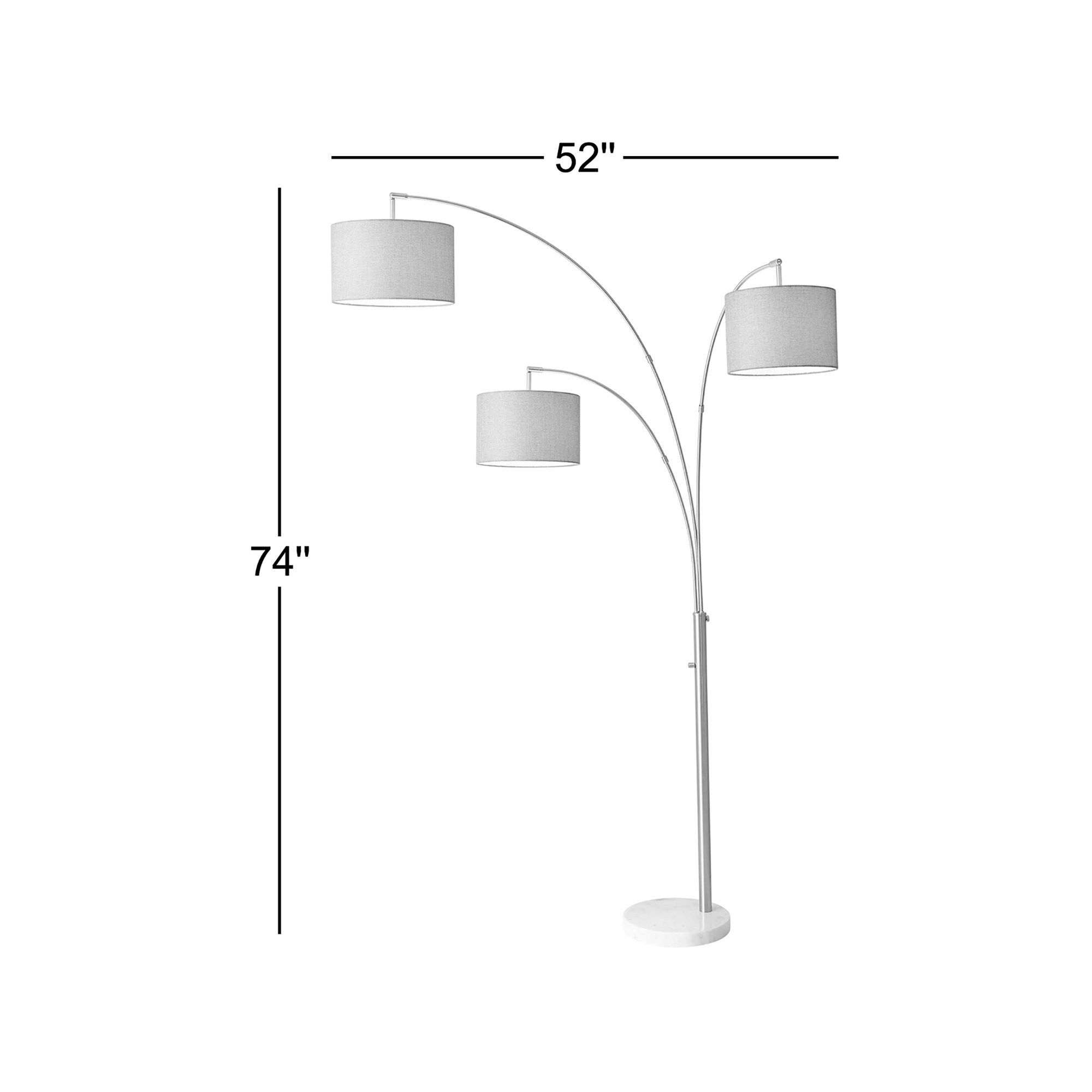 Felice 74'' Floor Lamp, Natural/Black, Black