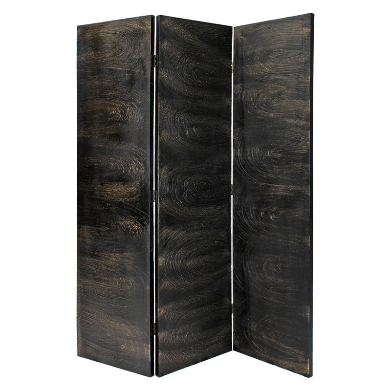 Glenaire 48'' W x 72'' H 3 - Panel Solid Wood Folding Room Divider