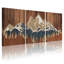 «Landscape & Nature Mountain Range Forest Scene», ensemble de 3 impressions sur toile-408426094
