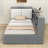 Wood Twin platform bed with Drawers,Shelves,and Headboard-121537573