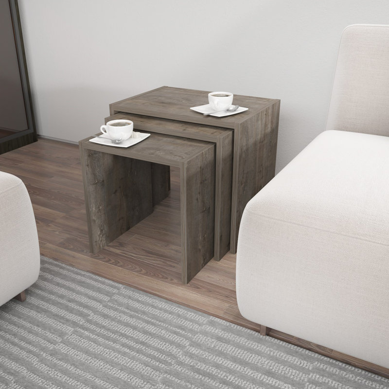 Sidonija Coffee Table, Dark Grey Top/Dark Grey Base