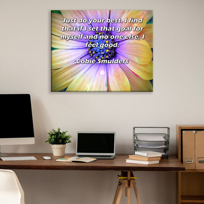 ArtsyQuotes Gallery Wrapped Canvas By Cobie Smulders: "Just do your best. I find that if I set that goal for myself and no one else, I feel good."