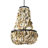 Metal and Draped Oyster Shell Chandelier