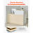 Reception Desk Rectangular Front Counter Table 55.12 in Wood Office Table
