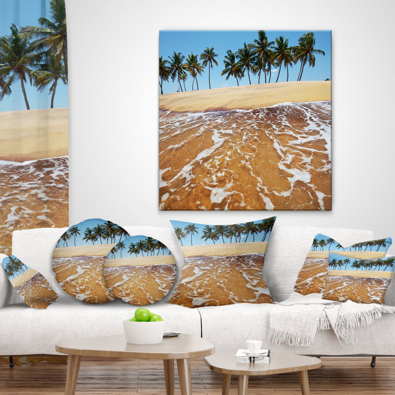 Coussin Tropical Beach, 16 po x 1 po, Carré