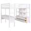 Lit mezzanine avec bureau intégré, tablettes de rangement et tiroirs-2120988290