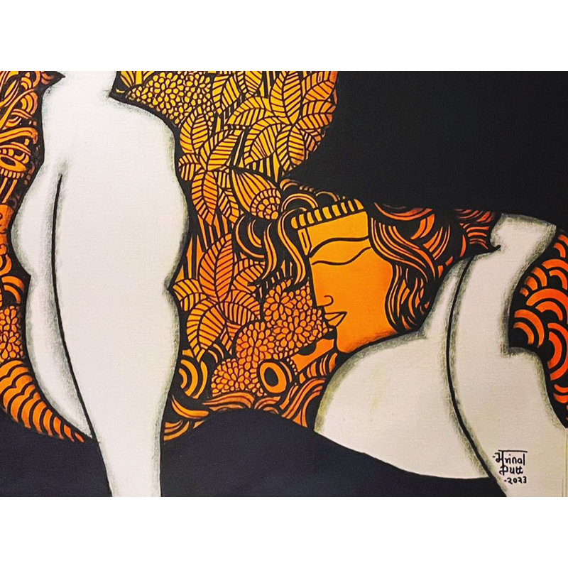 Abhivyakti - air de Krishna | Peinture de Mrinal Dutt