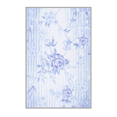 Soft Hall Carpet (2.6 x 4.9 ft), 100% Polyester, 0.3 in Pile Height | Antibacterial, Non-Slip Underside, 650 g/m² | Machine Washable, 3D Digital Print | Perfect for Living Room, Entryway & Bedroom Décor