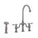 ARCORA Double-Handle High-Arc Widespread Deck Mounted Bridge Kitchen Faucet With Side Spray