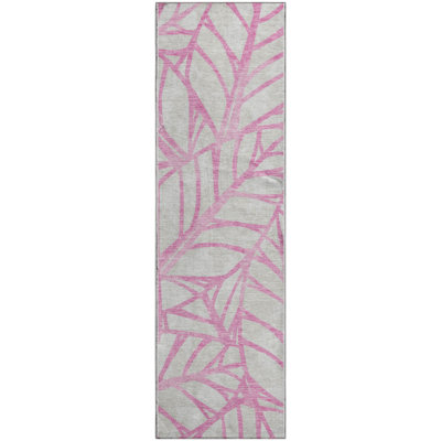 Premium Machine Washable Lisse Pink Rug