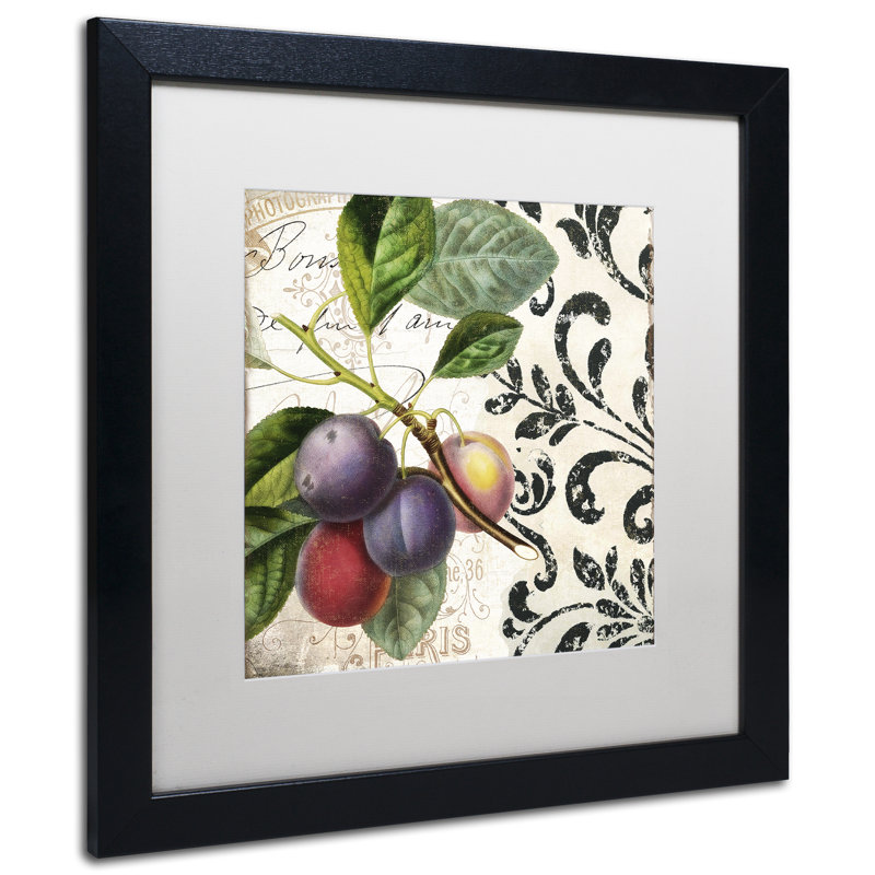 Jadaya «Les Fruits Jardin III», impression encadrée, Blanc, H 16 po x l 16 po x P 0,5 po