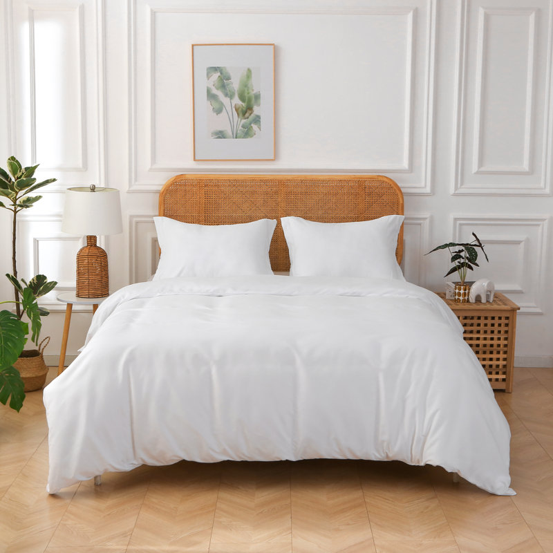 Ensemble de housse de couette en microfibre Better Style Home, Blanc, Housse de couette très grand et 2 très grandes t
