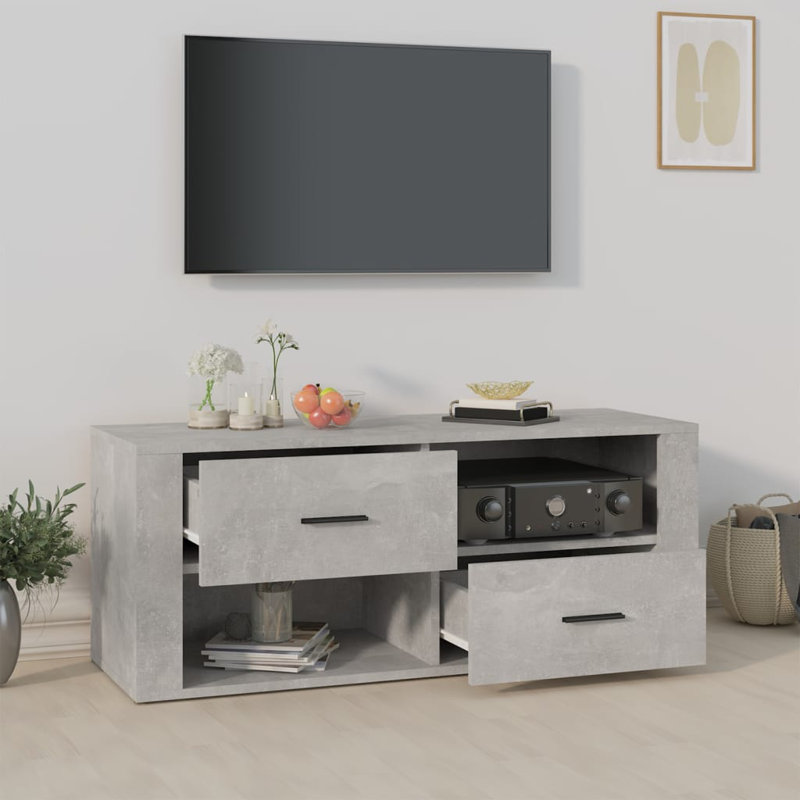 Kadezha TV Stand for TVs up to 43", Concrete Grey