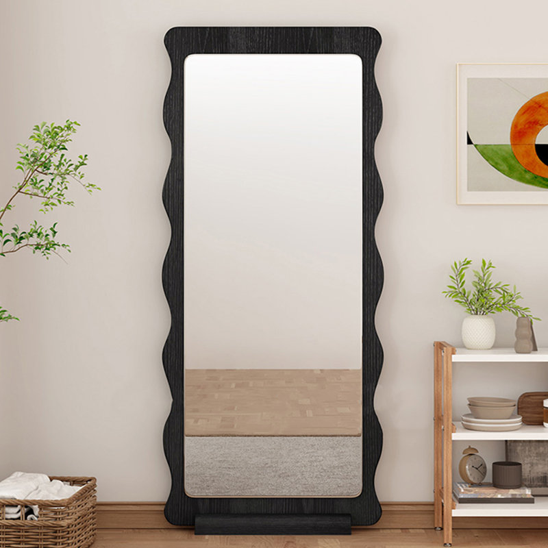 Miroir pleine grandeur de style médiéval, Noir, 35,43 po x 78,74 po