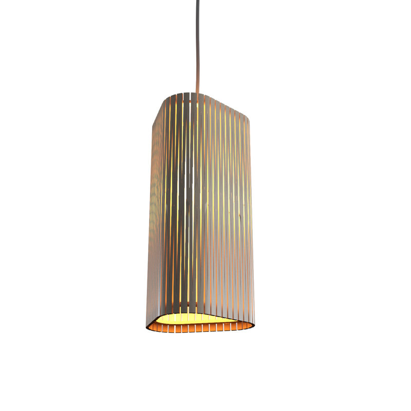 Living Hinges 1 - Light Pendant, 7.87" H x 6.3" W x 6.3" D, Organic Cappuccino