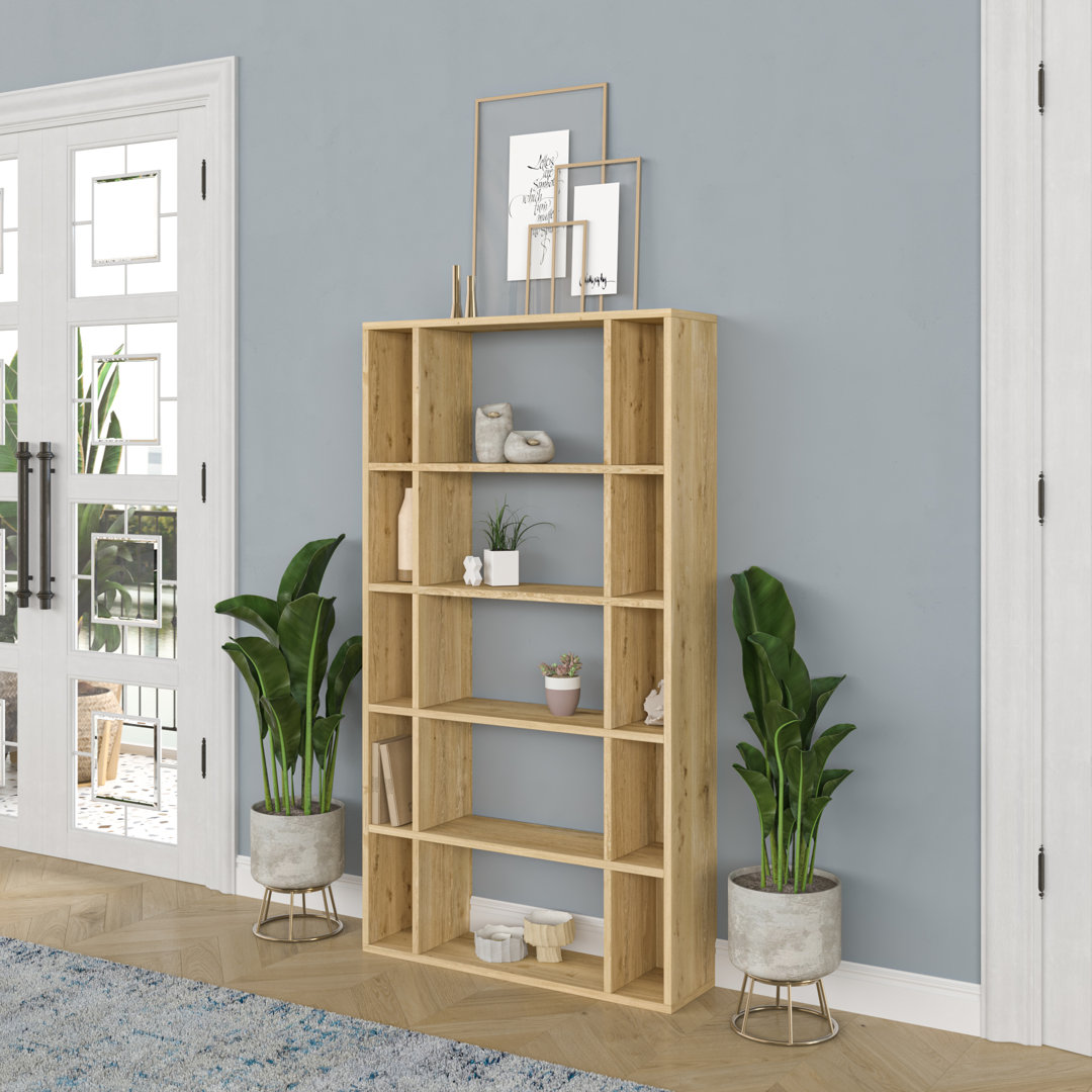 Gjurgjica 64.41" H x 35.43" W Standard Modern Bookcase for Home or Office Latitude Run® Color 