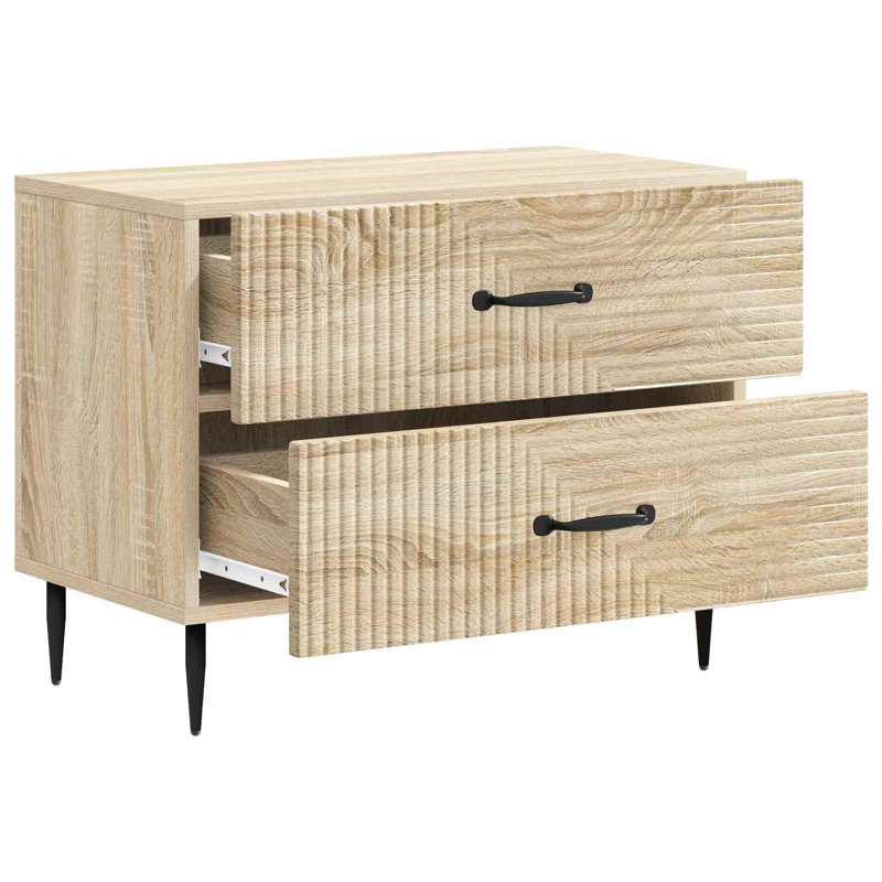 62cm W Manufactured Wood Bedside Table, Sonoma Oak
