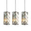 Ensemble de 3 luminaires suspendus en cristal, hauteur réglable, lustre en cristal moderne pour salle à manger, îlot de cuisine, couloir