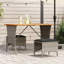 Garden Table With Acacia Wood Top 105X75x72 Cm Poly Rattan-1563872728