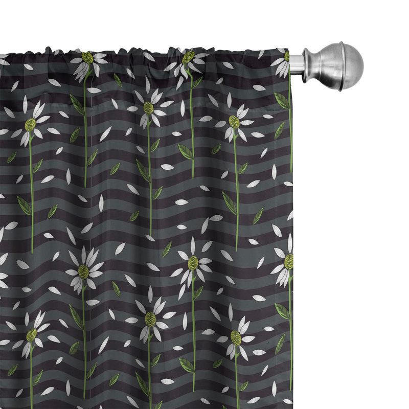 Esquierdo Semi Sheer Curtain Pair, 28" W x 95" L
