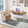 Lympsham 2 - Piece Home Office Executive Desk and Lateral File Cabinet