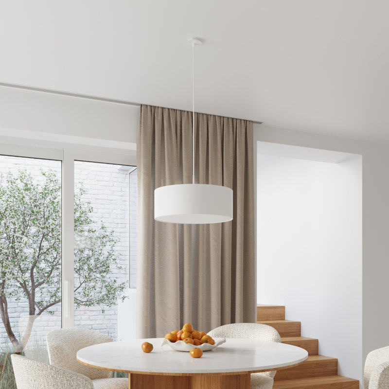 Catoria 3 - Light White Drum Pendant