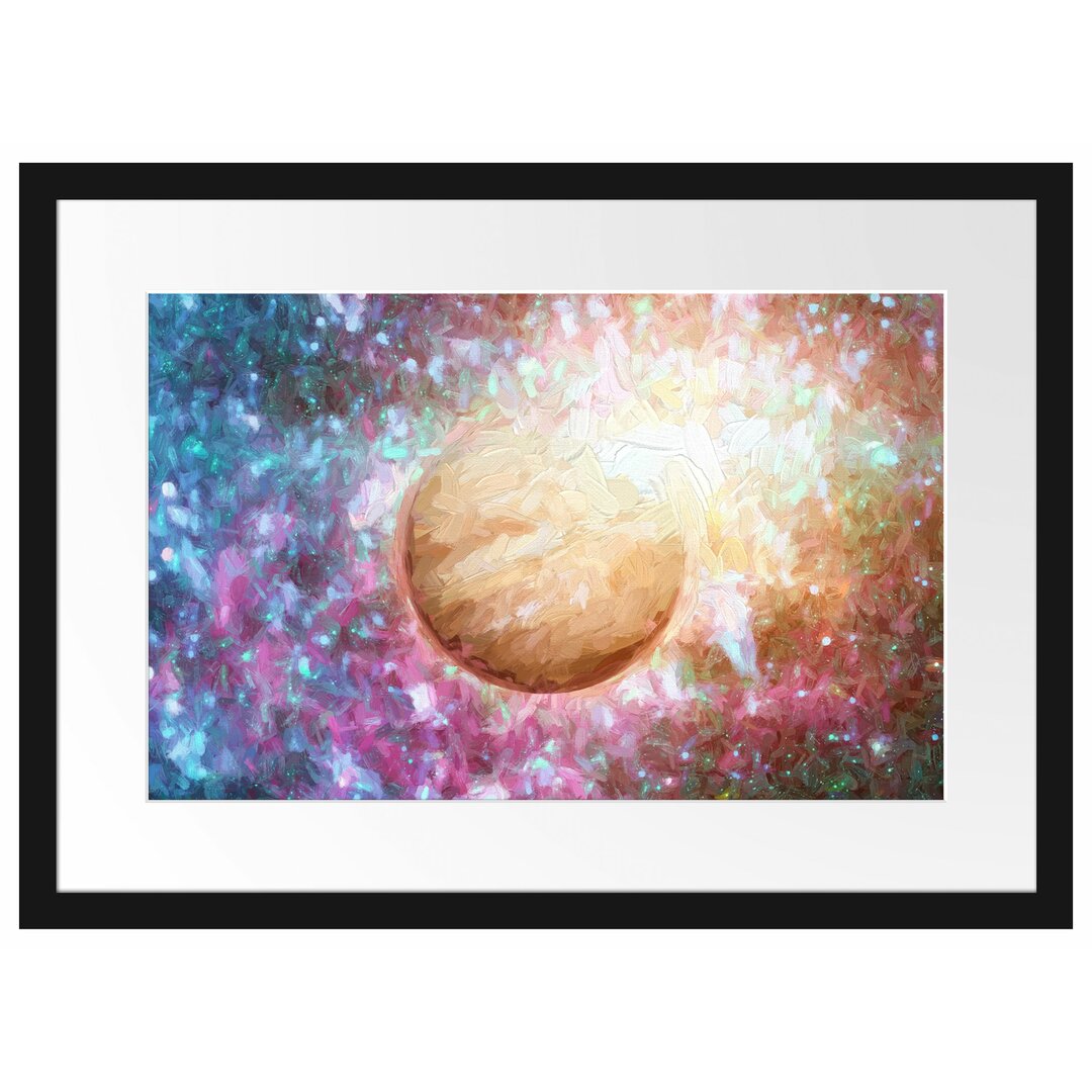 Gerahmtes Poster Planet Jupiter im Universum