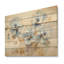 Minimalisme bleu et doré - Pensées délicieuses - Art sur bois de pin naturel-1555942765