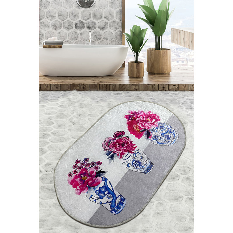 Luxueux tapis de bain antidérapant de 31,5 po x 39,4 po | 100% polyester, hauteur des poils de 0,4 pouce | Antibactérien et lavable, 20,5 oz / pied carré | Parfait pour les salles de bain modernes, design doux et durable, facile d'entretien