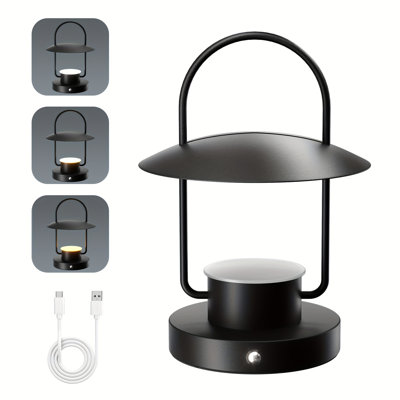  Portable LED Modern Table Lamp, 1-Light, Desk Lighting, Touch Control, USB Charging Port