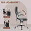 Fauteuil de bureau à haut dossier vibrant HOMcom, fauteuil chauffant Leathaire