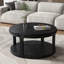Charette ronde avec tablette de rangement inférieure-1712403544