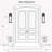 25-In Black Outdoor Wall Sconce Light-No Dusk To Dawn-2136306482
