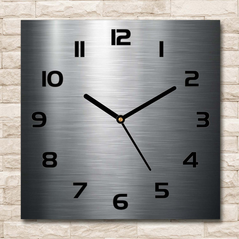 Harlay Glass Wall Clock, Black/Grey