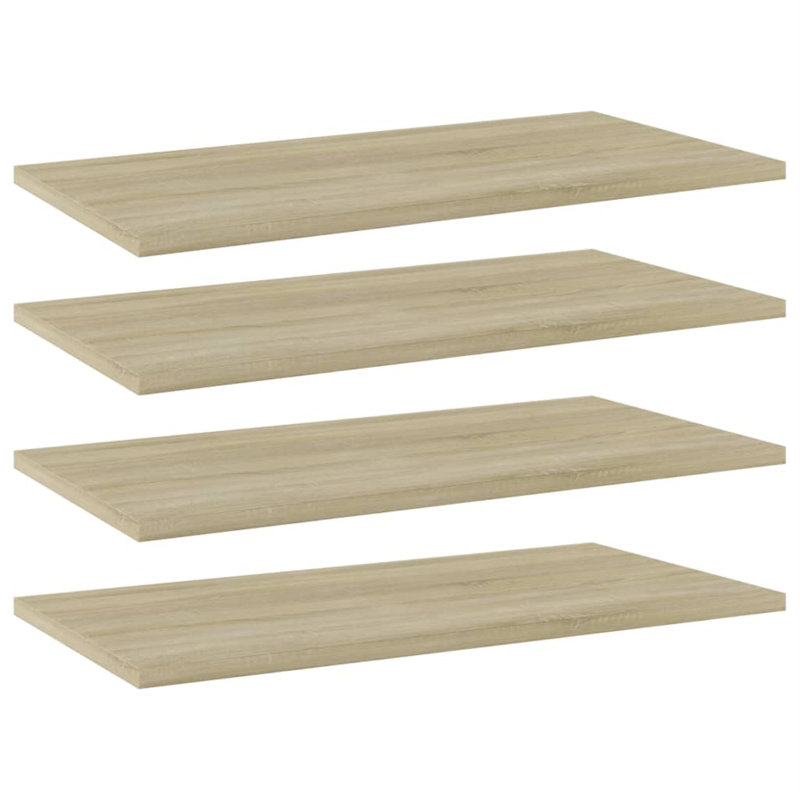 Tablettes flottantes étagères murales, Chêne sonoma, H 0,6 po x l 31,5 po x P 7,9 po