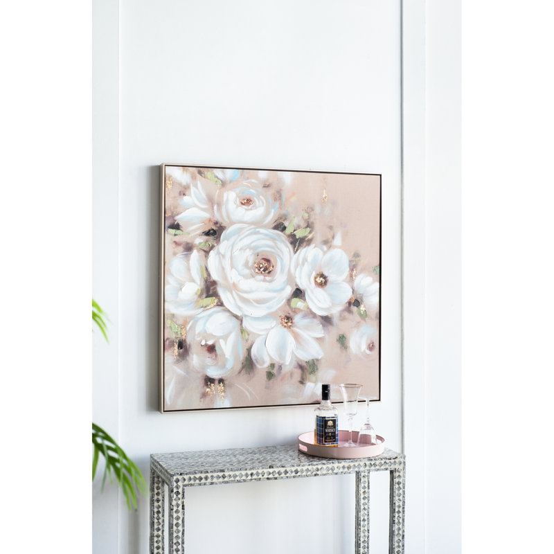 Carré 36 po x fleur, impression sur toile, rehaussant la décoration intérieure du bureau, art mural de salon pour la chambre, cuisine, vestibule, décoration de bureau