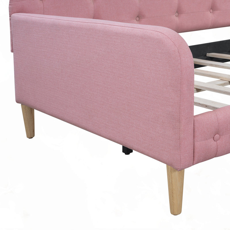 Lit de jour tapissier, Simple, Rose