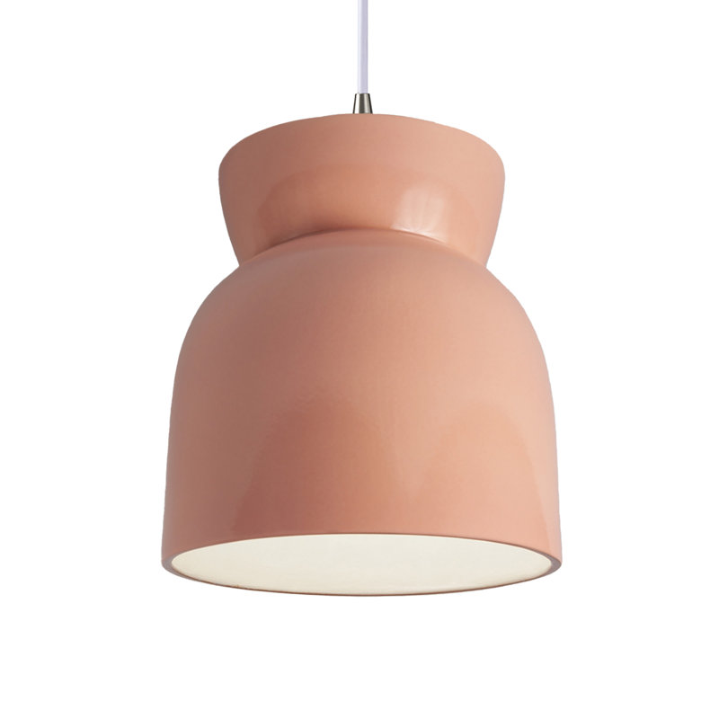 Luminaire suspendu sablier Breeona, Rosé brillant, Nickel brossé