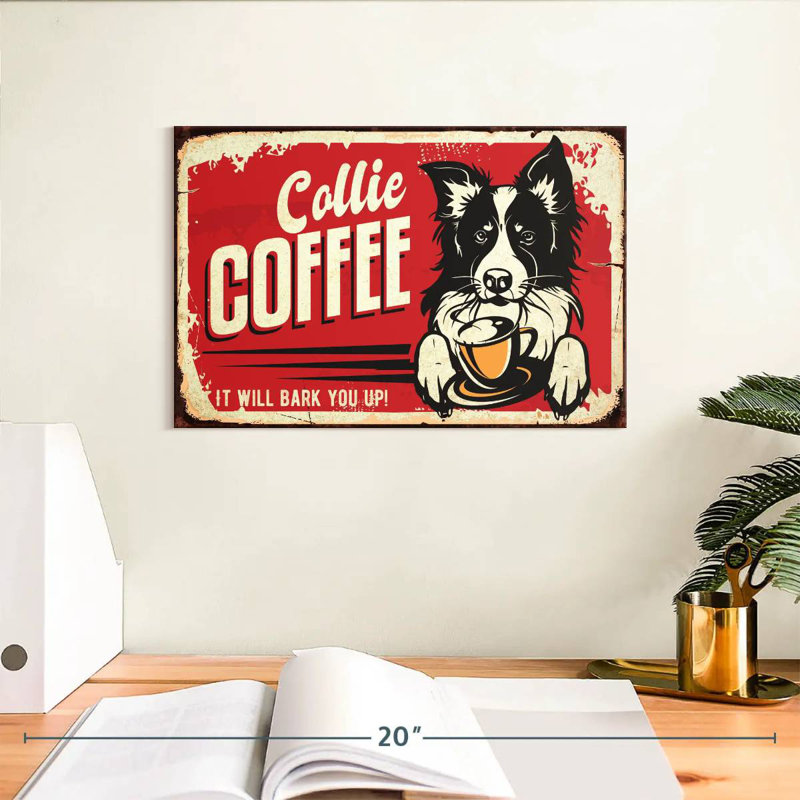 Collie café, H 8 po x l 12 po