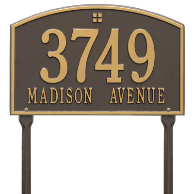 Cape Charles 2-Line Lawn Address Sign