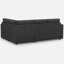 Canapé de rangement modulaire en L Aubade avec repose-pieds amovible-805846001