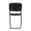 Chaise d’appoint rembourrée en cuir touffeté en bronze