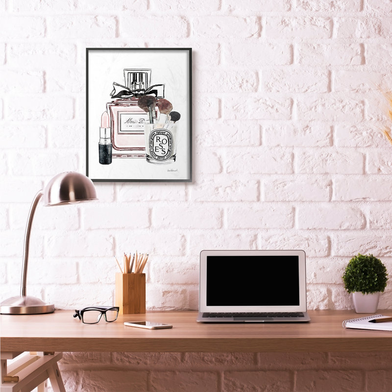«Fashion Designer Mak déguisement, rouge à lèvres rose», impression, H 30 po x l 24 po, Giclée encadrée noir minuit