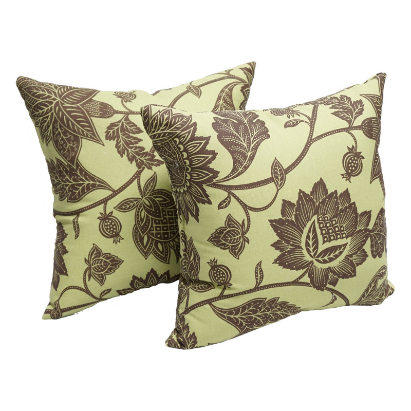 Floral Outdoor Reversible Throw Pillow
