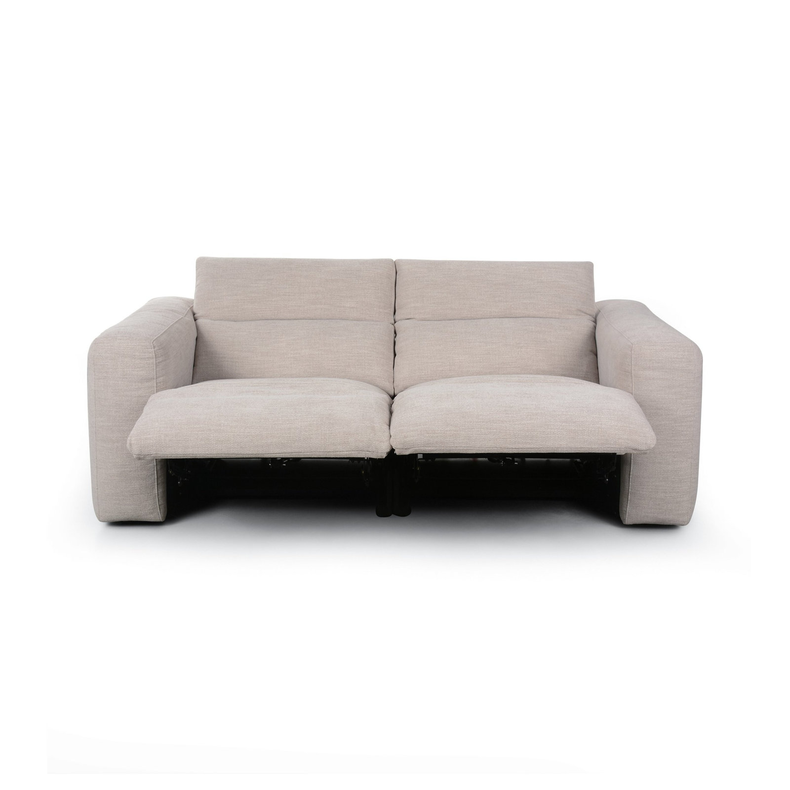 Amed 89" Upholstered Power Reclining Sofa, Laken Stone Polyester Blend