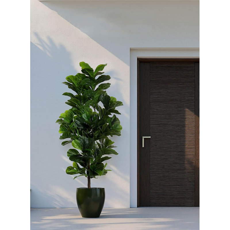 72" Artificial Fiddle Leaf Fig Tree, Set of 1